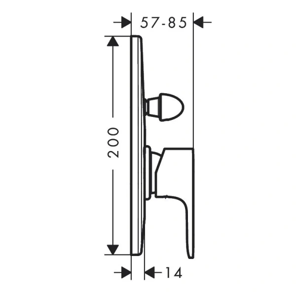 Смеситель для душа Hansgrohe Rebris 72458 с внутренней частью - фото 2