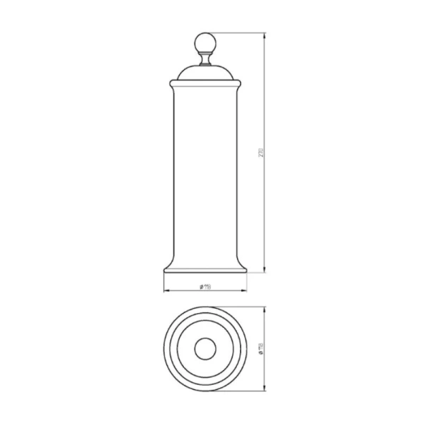 Мусорное ведро Migliore Provance 176 настольное, классические, ретро, декорированные - фото 2