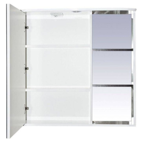 Зеркальный шкаф, зеркало слева, полочки справа, Misty Венера П-Внр04080, недорогo index_2 - фото 9