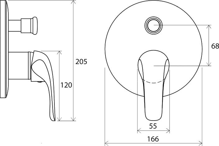 Верхняя часть для смесителя скрытого монтажа с переключателем Ravak Rosa RS 065.00  X070050, нет в наличии index_2 - фото 6