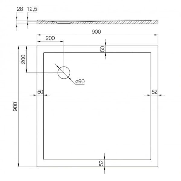 Душевой поддон Акватон Калифорния 90x90 см белый - фото 2