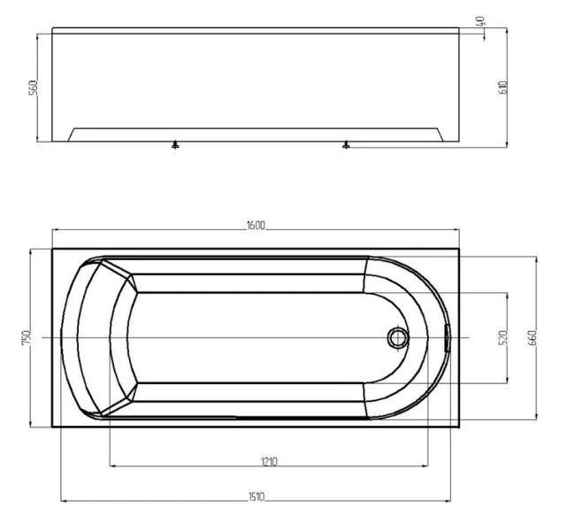 Ванна акриловая Azario Adelina AV.0010160 160 x 75 см, белая - фото 2