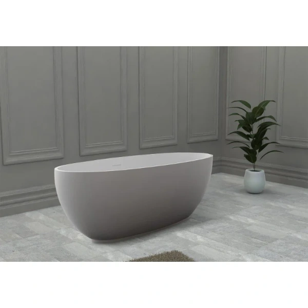 Ванна из искусственного камня Abber Stein 130х68 см овальная, современныe, hi-tech - фото 3