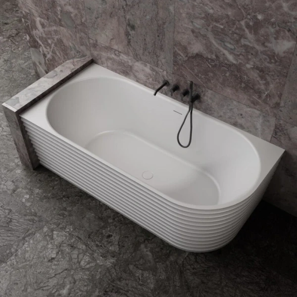 Ванна из искусственного камня Abber Stein 170x80 см правосторонняя, искусственный камень - фото 2