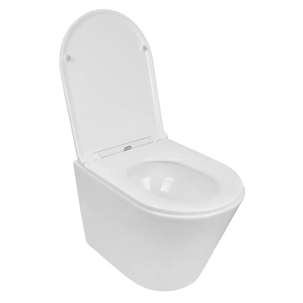 Унитаз подвесной Azario Teramo безободковый, безободковые, сиденье с микролифтом , с антивсплеском - фото 5