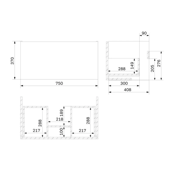 Тумба подвесная для раковины AM.PM Gem M90FHX07521, недорогo - фото 3