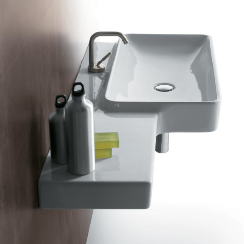 Раковина со столешницей, цвет белый, Simas Flow FL 03 BI SX, по запросу - фото 3