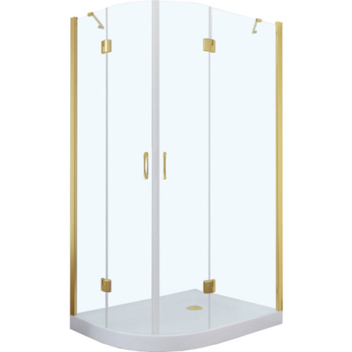 Душевой уголок Vegas-Glass AFS-F 120x100 см профиль золото стекло графит правый - фото 10