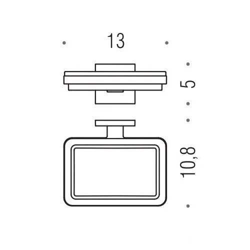 Мыльница Colombo Basic Q настенная, современные, hi-tech - фото 2
