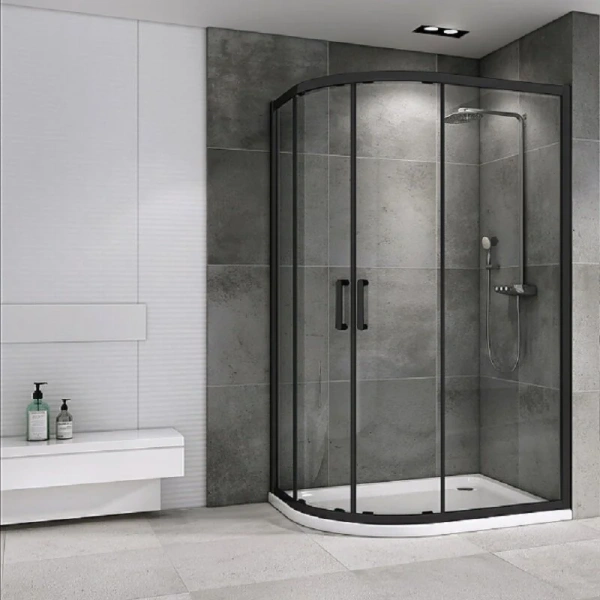 Душевой уголок Abber Schwarzer Diamant 120x80 см профиль черный, 120х80 - фото 5