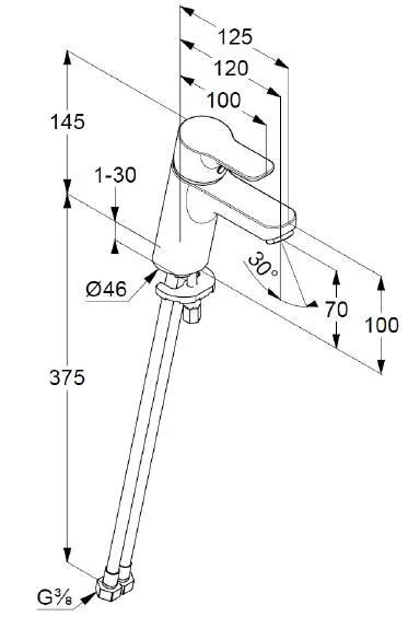 Смеситель для раковины Kludi Pure&Easy 37028 латунь, для раковины - фото 2