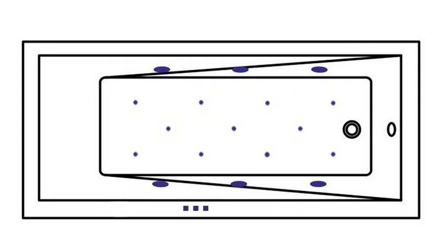 Ванна гидромассажная Whitecross Wave Relax, 160 х 80 см, увеличенная толщина акрила, усиленная армировка, белый/бронза, 0101.160080.100.RELAX.BR - фото 3