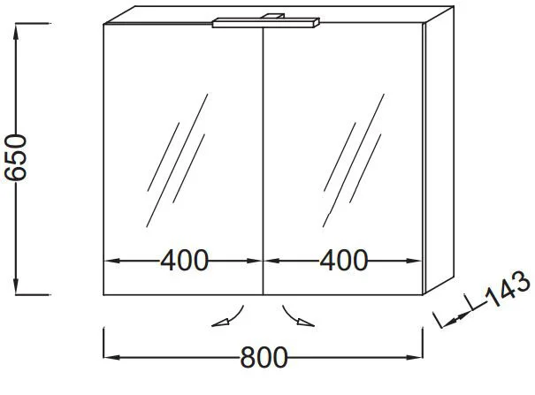 Зеркальный шкаф со светодиодной подсветкой Jacob Delafon Reve 80 см арлингтонский дуб, нет в наличии - фото 2