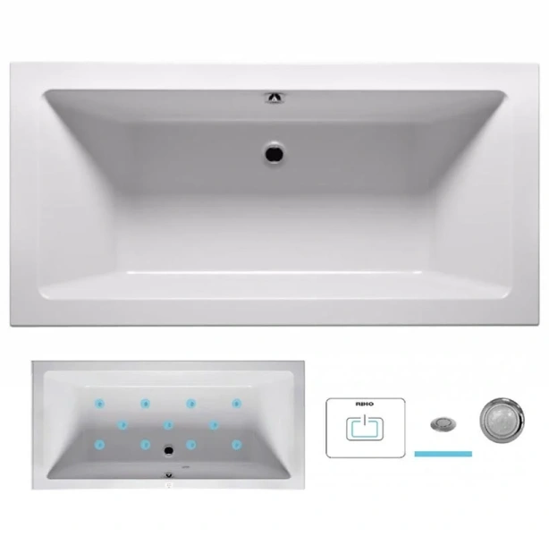 Ванна гидромассажная Riho Lugo 190 x 80 см, AIR2 - фото 1