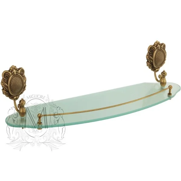 Полочка для ванной Migliore Cleopatra бронза, классические, ретро, декорированные - фото 2