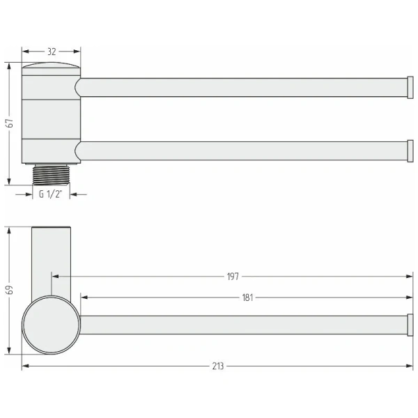 Полотецедержатель для полотенцесушителя Сунержа 2003-0200 21.3 см нержавеющая сталь, по запросу - фото 2