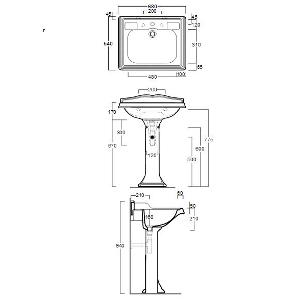 Раковина Simas Arcade AR 824 - фото 3