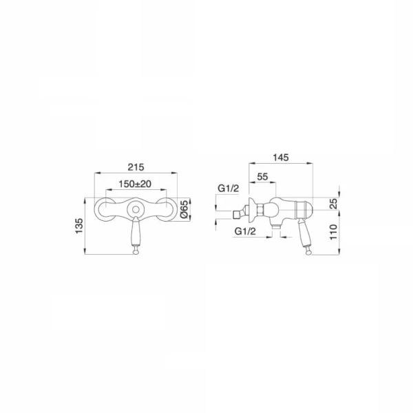Смеситель для душа Migliore Oxford 19 термостатический, подключение снизу - фото 2