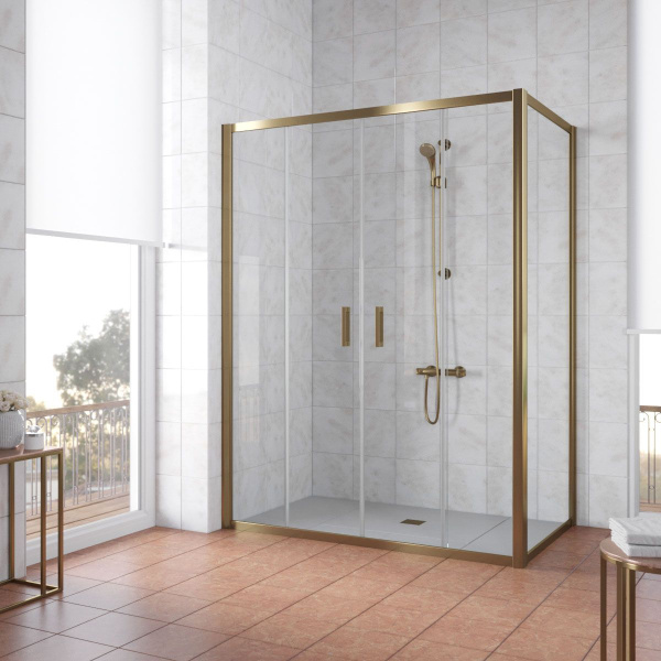 Душевой уголок стекло прозрачное Vegas-glass Z2P+ZPV 190х80 01 - фото 1