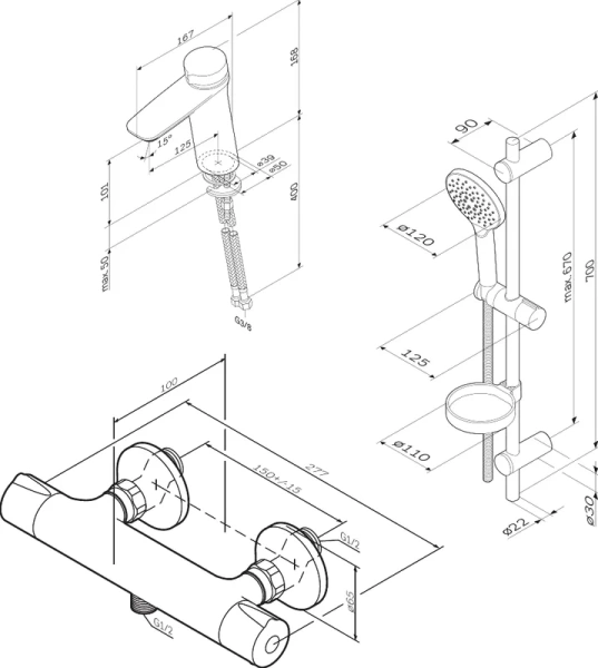 Душевой комплект Am.Pm Inspire 2.0 хром, по запросу index_1 - фото 12