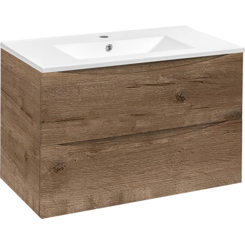 Тумба под раковину подвесная Vincea Mia 80,7 см V.Oak, моноблок - фото 5