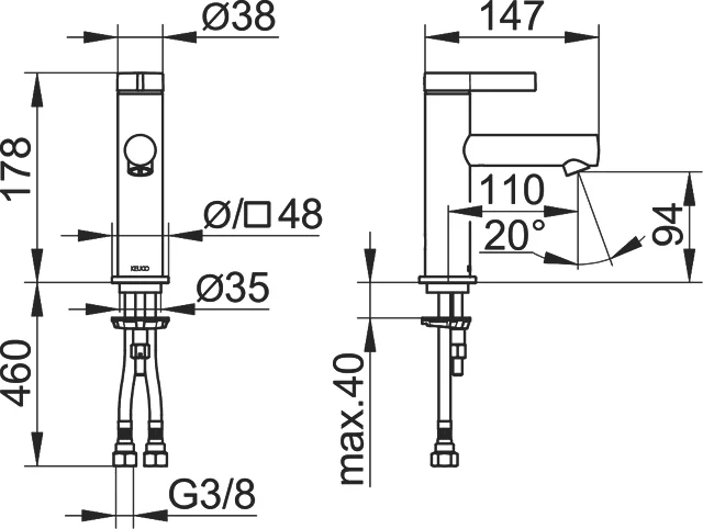 Смеситель для раковины Keuco IXMO хром - фото 2
