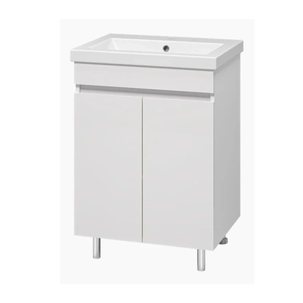 Тумба с раковиной напольная Misty Енисей 60 см с дверцами - фото 4