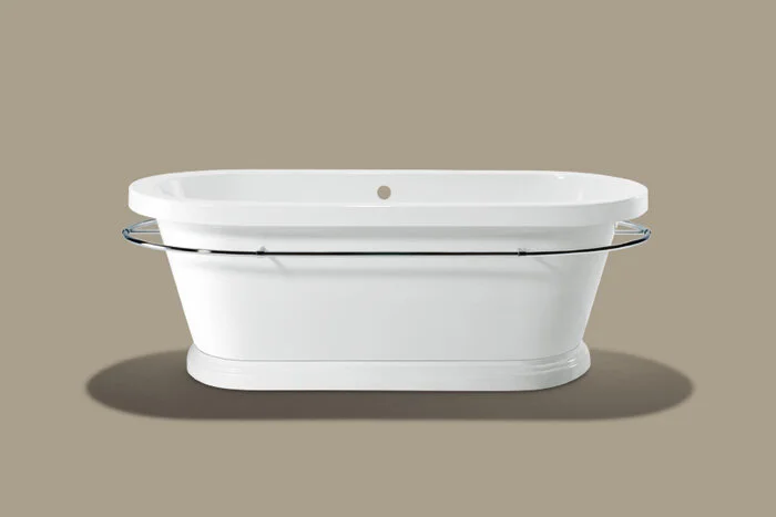 Ванна акриловая Knief Loft V 0100-067-07 185 х 83.5 х 69 см с полотенцедержателем и акриловым плинтусом - фото 1