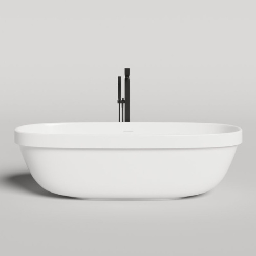 Ванна из искусственного камня Salini Greca In 180x80 см белая матовая - фото 2