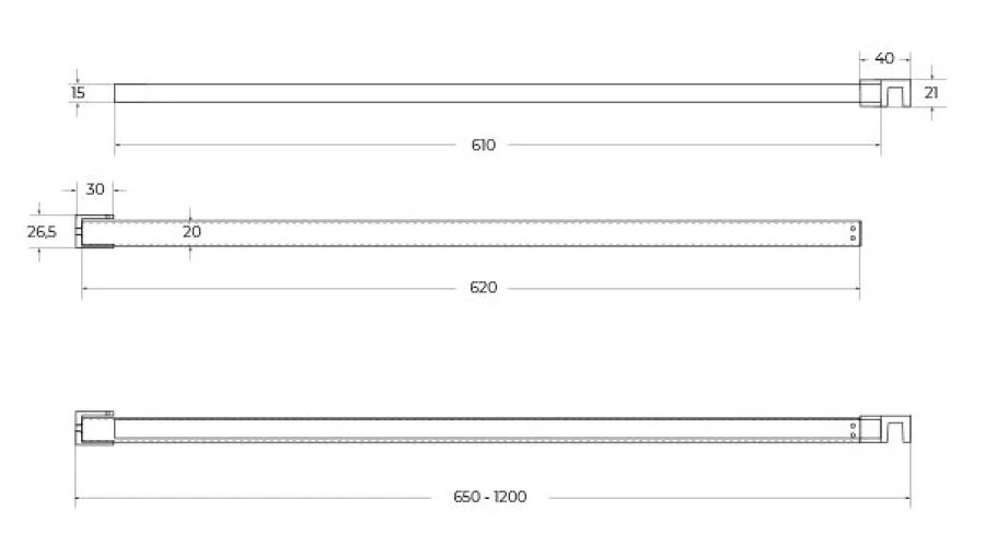 Душевая перегородка BelBagno Kraft 70 см профиль хром, прозрачные - фото 5