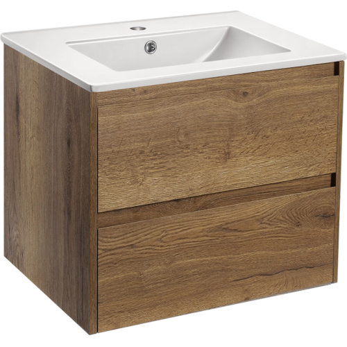 Тумба под раковину подвесная Vincea Gio 60 см T.Oak, современная, hi-tech - фото 3