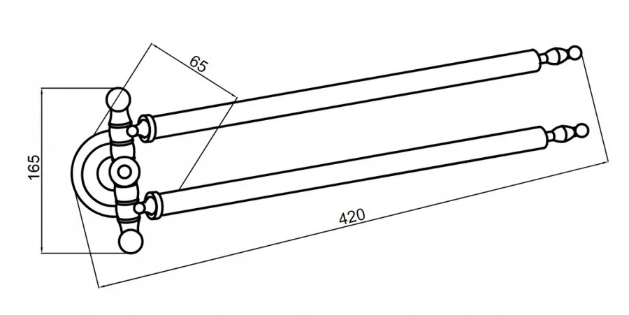 Полотенцедержатель Boheme Imperiale поворотный - фото 2