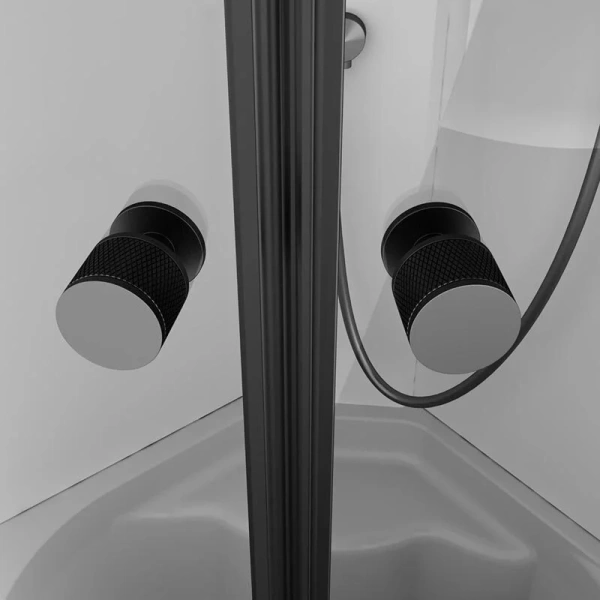 Душевая кабина Am.Pm X-Joy 90x90 см профиль черный стекло прозрачное - фото 3