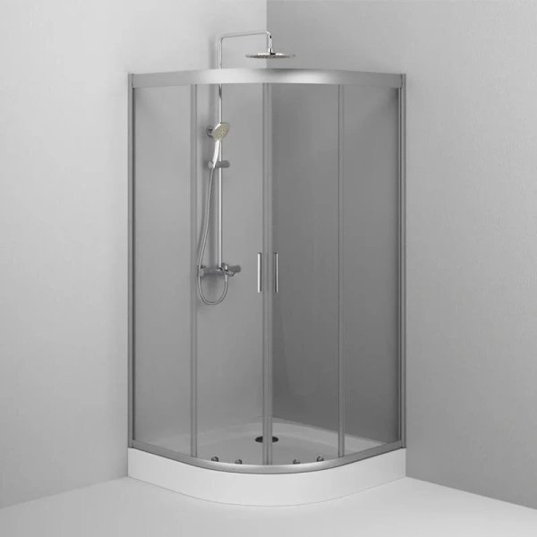  Душевой уголок Am.Pm Gem 100х100 см профиль матовое серебро, 100х100 - фото 5