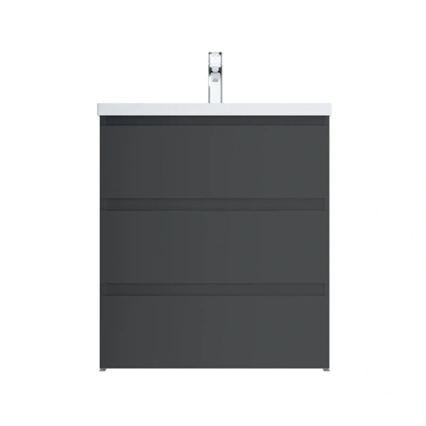 Тумба под раковину напольная Am.Pm Gem S 75 см графит матовый