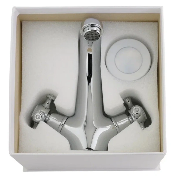 Смеситель для раковины Migliore Prestige 31 латунь, округлая форма, с донным клапаном - фото 5