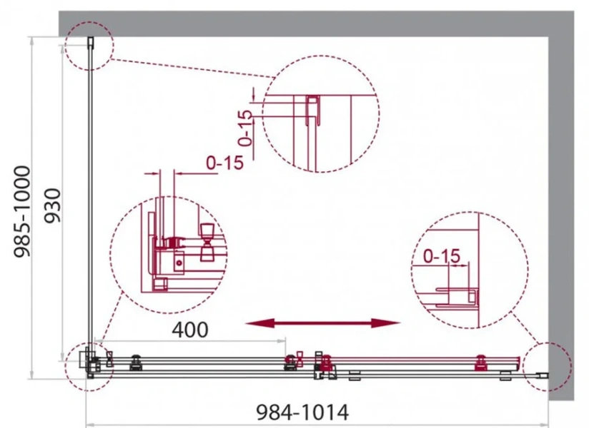 Душевой уголок Belbagno Acqua 100x100 см стекло прозрачное - фото 2