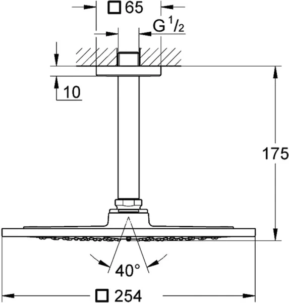 Верхний душ Grohe Rainshower F-series 26071000 - фото 2