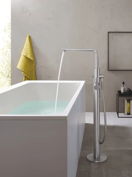 Смеситель для ванны с душевым гарнитуром хром Grohe Lineare, современные, hi-tech - фото 3