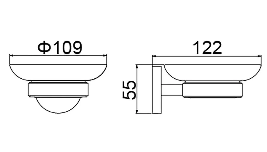 Мыльница Timo Saona черная - фото 2