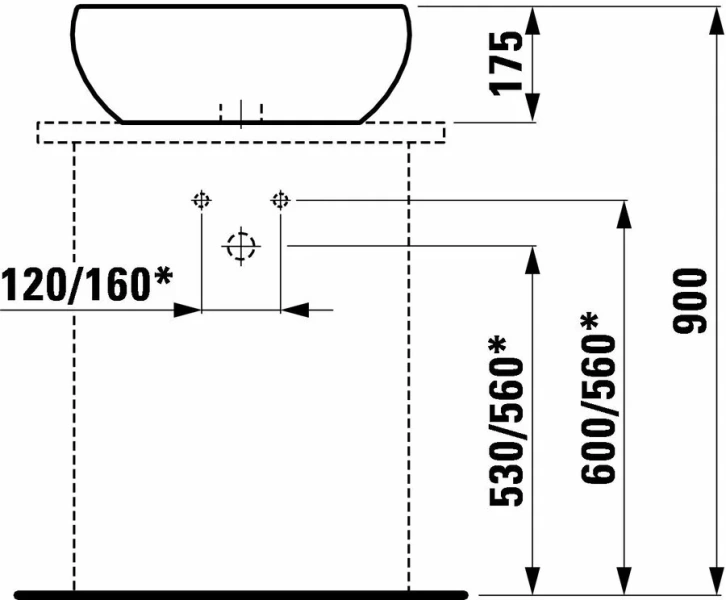 Раковина накладная Laufen Ilbagnoalessi One 52 см белая, современные, hi-tech - фото 2
