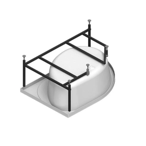 Ванна гидромассажная акриловая Vannesa Massage Мелани R 140 x 90 см, система актив хром, угловые, приставные, встраиваемые - фото 6