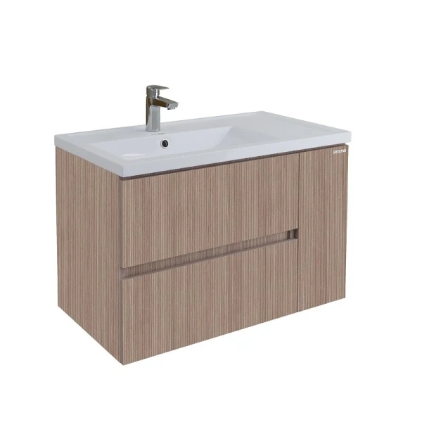 Тумба под раковину подвесная Grossman Юнит 80 см кадена вуд