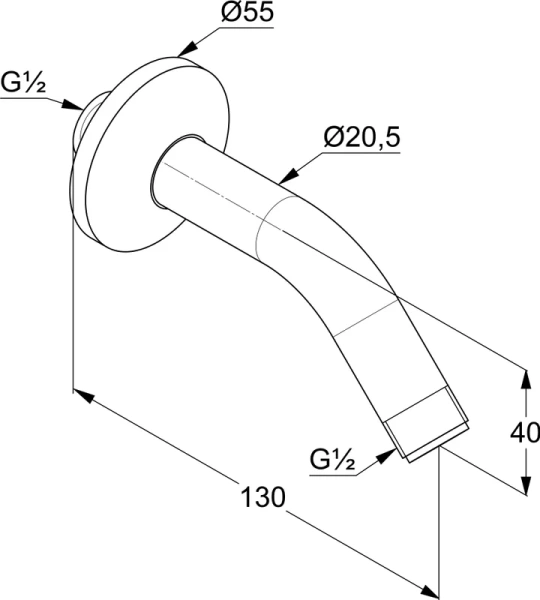 Кронштейн для душа Kludi A-QA хром, по запросу - фото 2