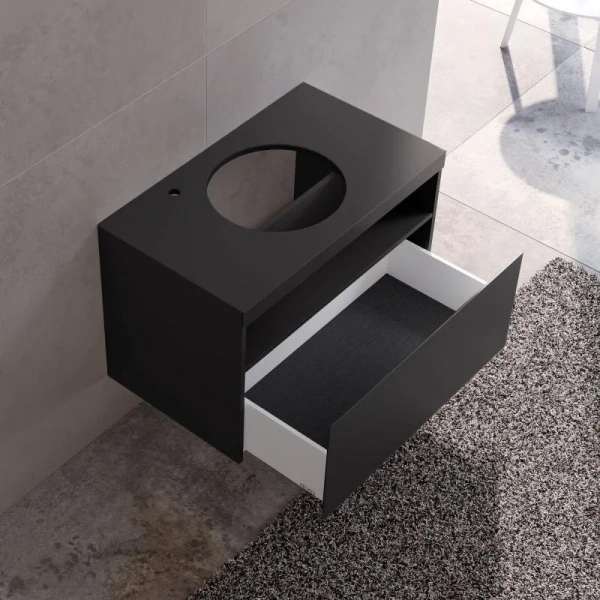 Тумба под раковину подвесная Keuco Stageline 80 см вулканит, современная, hi-tech - фото 3