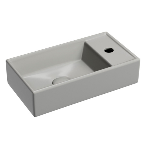 Раковина Ceramica Nova Element 40 см чаша слева антрацит матовый - фото 9