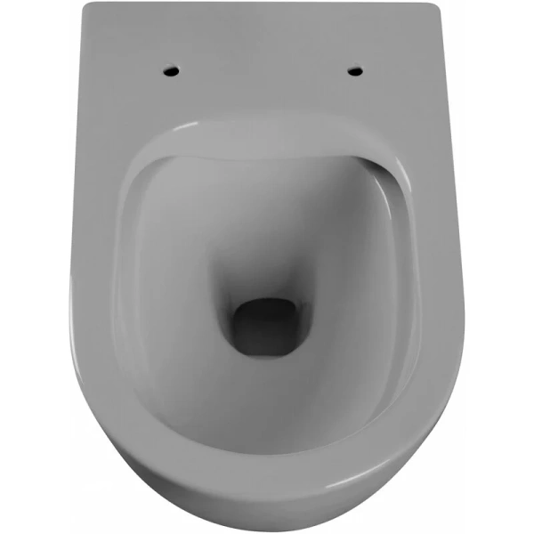 Унитаз подвесной Abber BEQUEM серый матовый, безободковые - фото 7