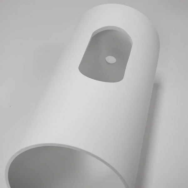 Раковина напольная Abber Stein 40 см белая матовая, из камня - фото 7