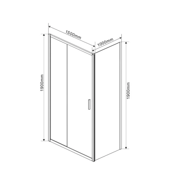 Душевой уголок Vincea Garda 150х100 см стекло шиншилла, современные, hi-tech - фото 3