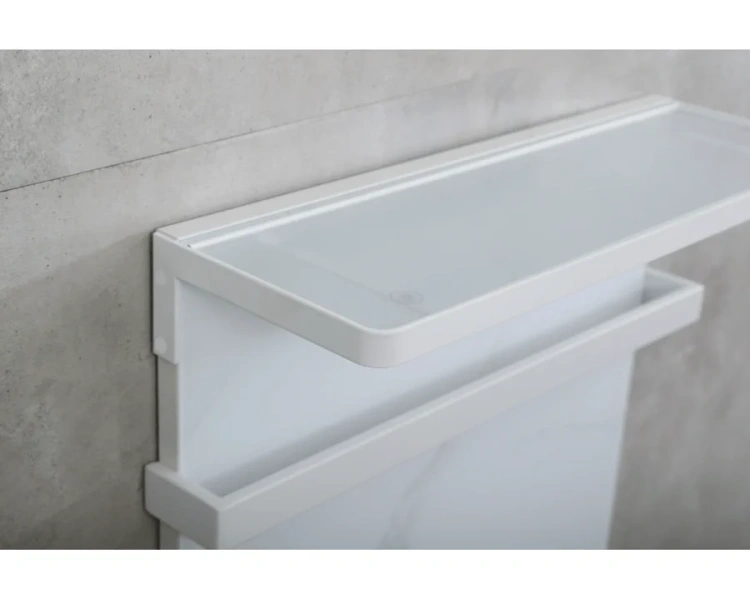 Полотенцесушитель электрический Black&White Moon 40x90 см белый мрамор, с полкой - фото 6